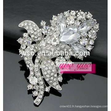 Broche de broche de mariage en cristal